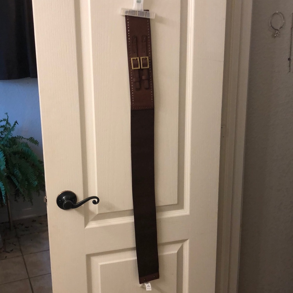 Brown faux leather Waist belt